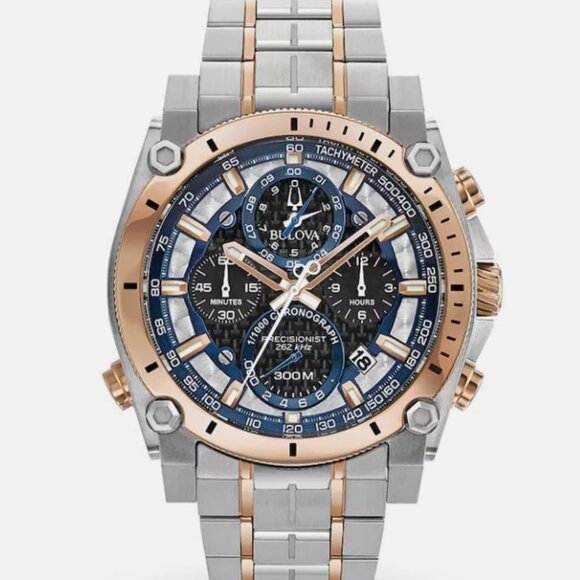 NEW Bulova Precisionist Men's Quartz Date Indicator 44mm Watch